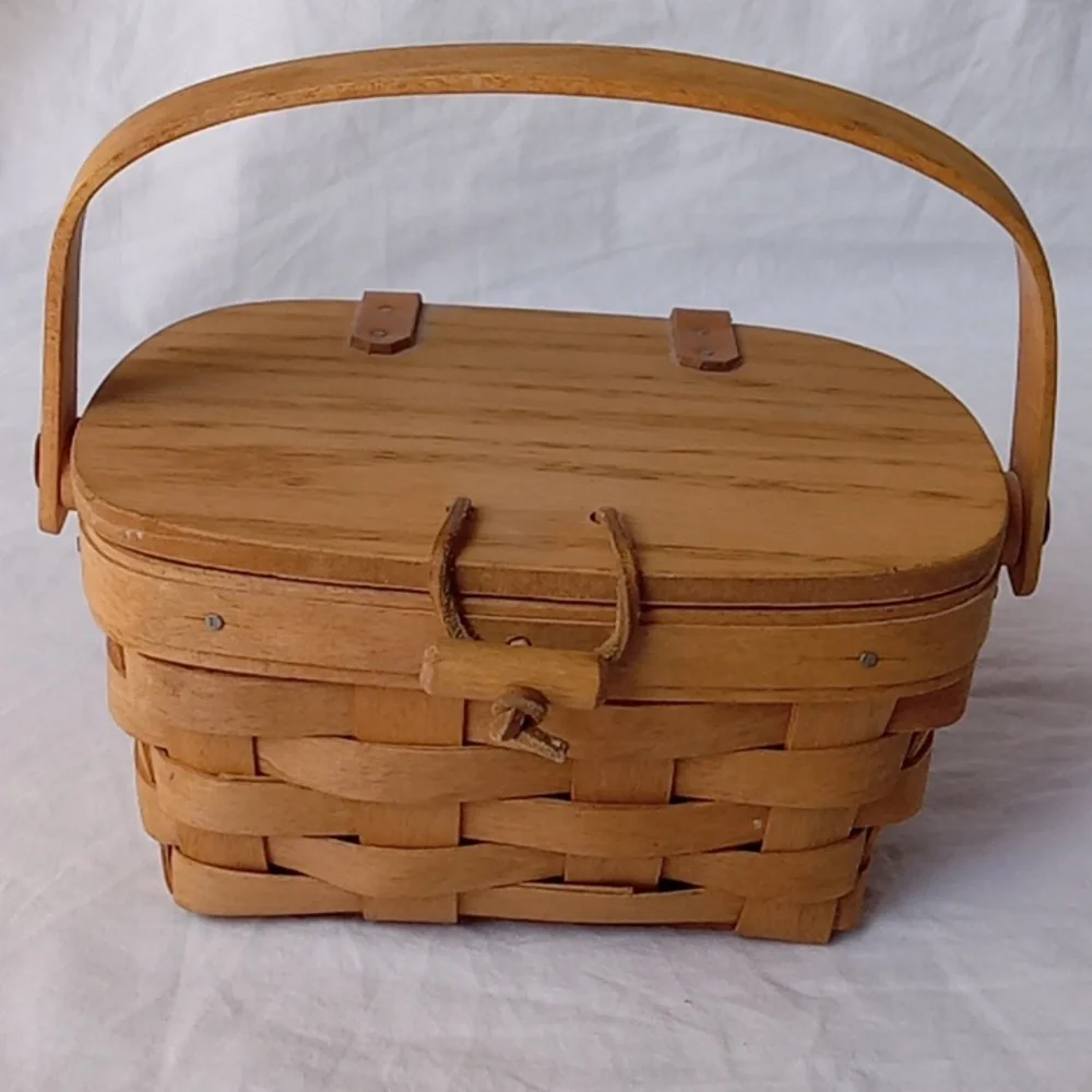 Longaberger Small Basket Vintage Handwoven 1991 Brown